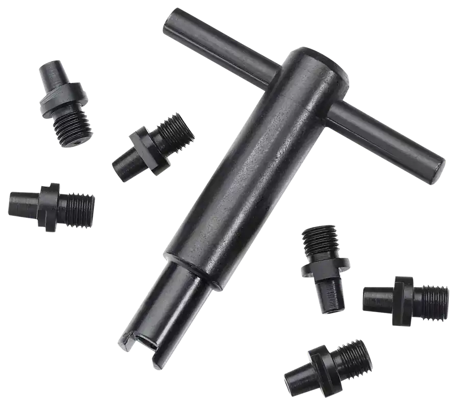 Pietta Black Powder Revolver Nipple Wrench Kit with 6 10 Cap Nipples, Steel Construction AC020+060