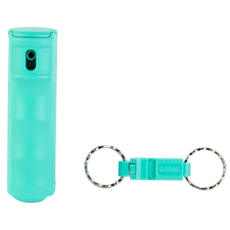 Sabre Pepper Gel Keychain with Quick Release Whistle, 0.54 oz Mint Self Defense Spray F15-MUSG-W2