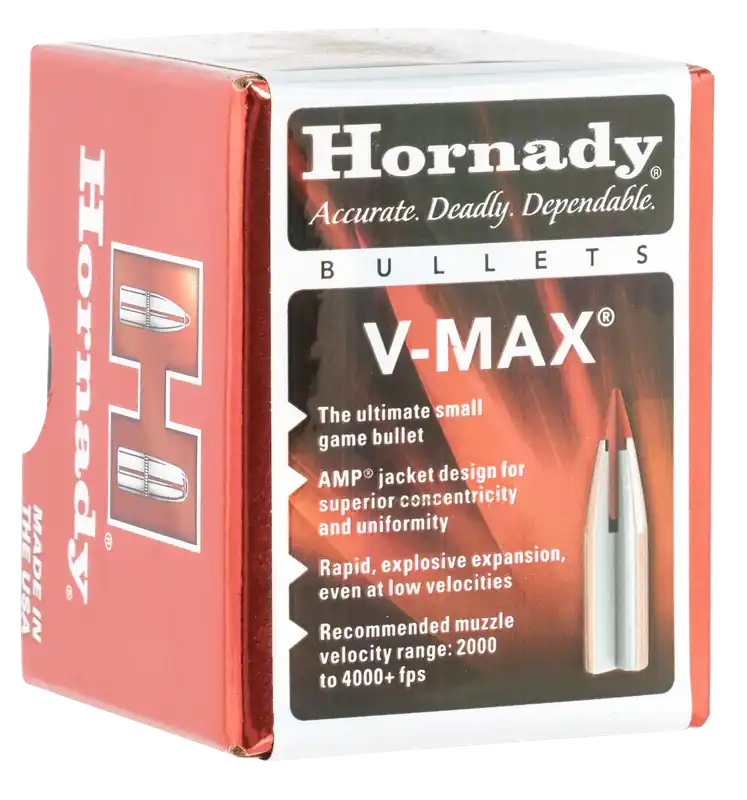 Hornady V-MAX .17 Cal (.172) 20 Grain Polymer Tip Bullets, 100/Box (40/Case) 21710
