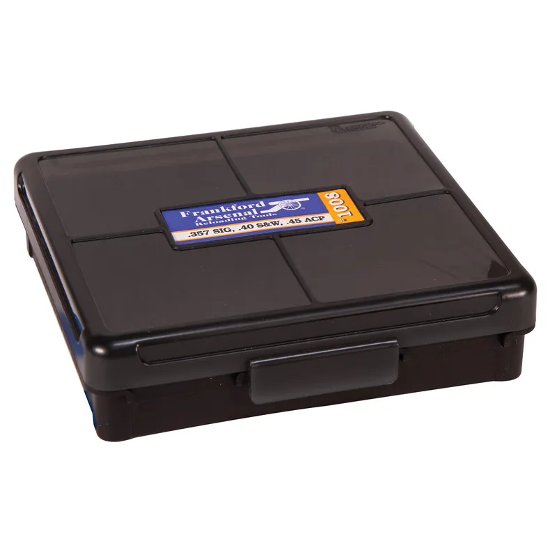 Frankford Arsenal Hinge-Top 100-Round Ammo Box Smoke Gray Fits 10mm/.40 S&W/.45 ACP 1083798