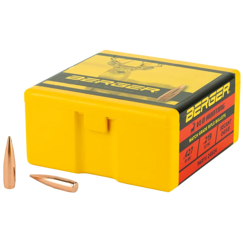 Berger Bullets 6mm/.243 87gr Very Low Drag Hunting Bullets, J4 Precision Jacket, 100 Count 24524