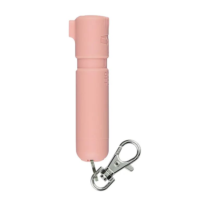 Sabre Mighty Discreet Pepper Spray with Snap Clip Keychain, Soft Pink, 16 Bursts MD-SP-02