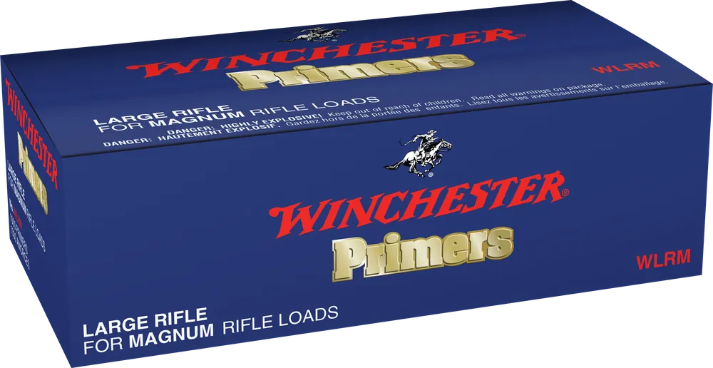 Winchester Ammo Large Magnum Rifle Centerfire Primers, Non-Corrosive All-Weather Ignition WLRM
