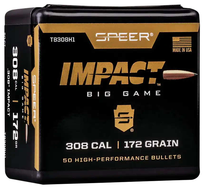 Speer Impact Rifle Bullets .308 Cal 172 Grain Slipstream Tip 50 Count TB308H1