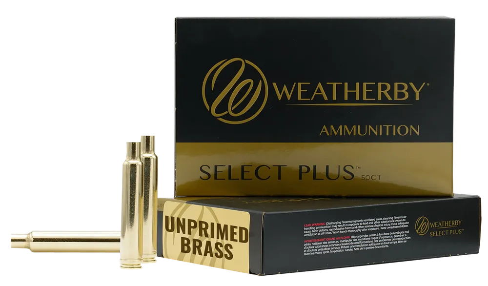 Weatherby 7mm PRC Unprimed Rifle Brass Cases, CNC-Machined Primer Pockets, 50 Ct BRASS7PRCCT50