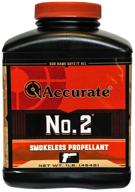 Accurate No. 2 Smokeless Spherical Handgun Powder, Fast-Burning Low Flash 1 lb ACCURATE2
