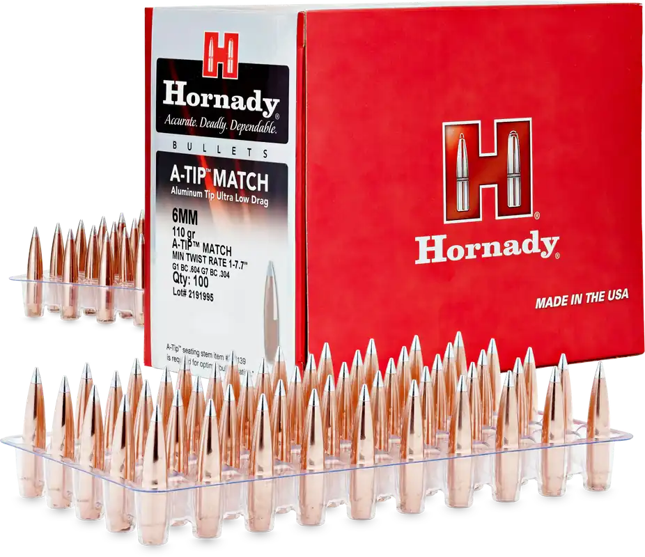 Hornady A-Tip Match 6.5mm/.264 135gr Aluminum Tip Match Bullets 500/Box 261792
