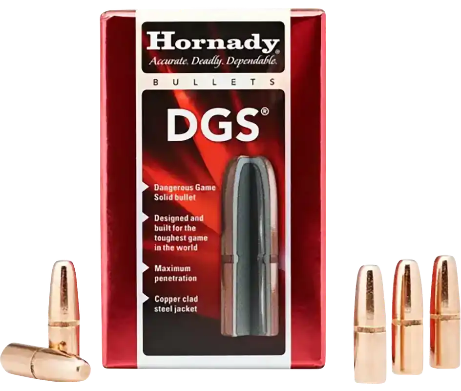 Hornady DGS Dangerous Game Solid .470/.474 Cal 500gr Reloading Bullets 50/Box 4748