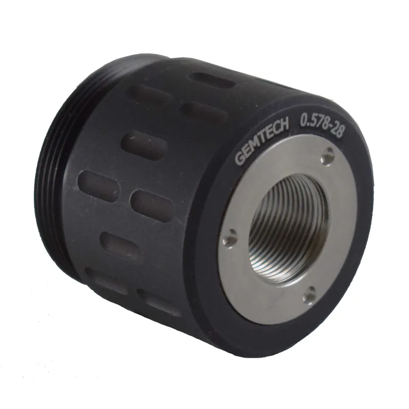 Gemtech GM-45/Blackside Threaded Rear Mount Adapter 1/2x28 for Fixed-Barrel Hosts 12196
