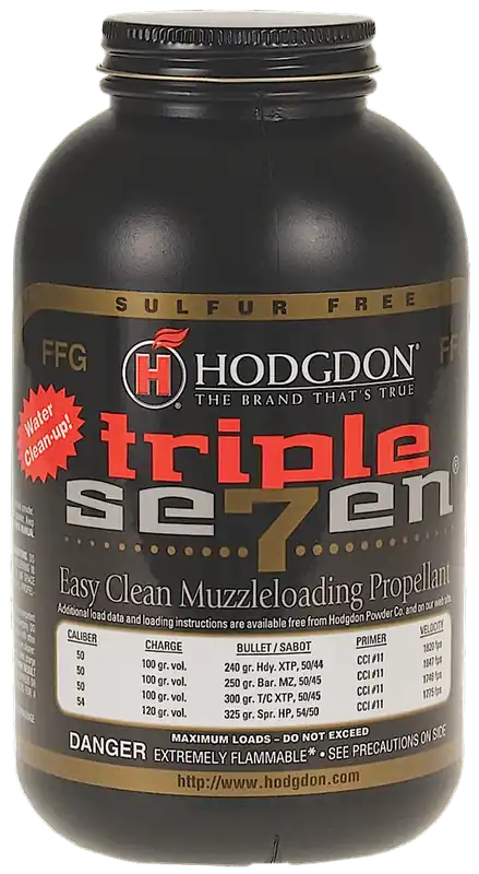 Hodgdon Triple Seven Granulated FFg Muzzleloading Black Powder Substitute, 1 lb Bottle T72