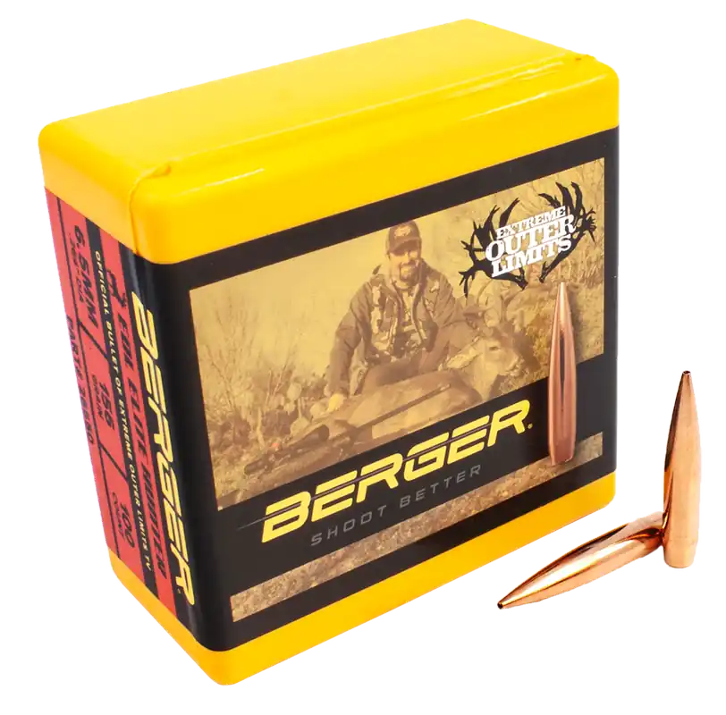 Berger Bullets EOL Elite Hunter 6.5mm 156gr Boat Tail Hunting Bullets 100/Box 26550