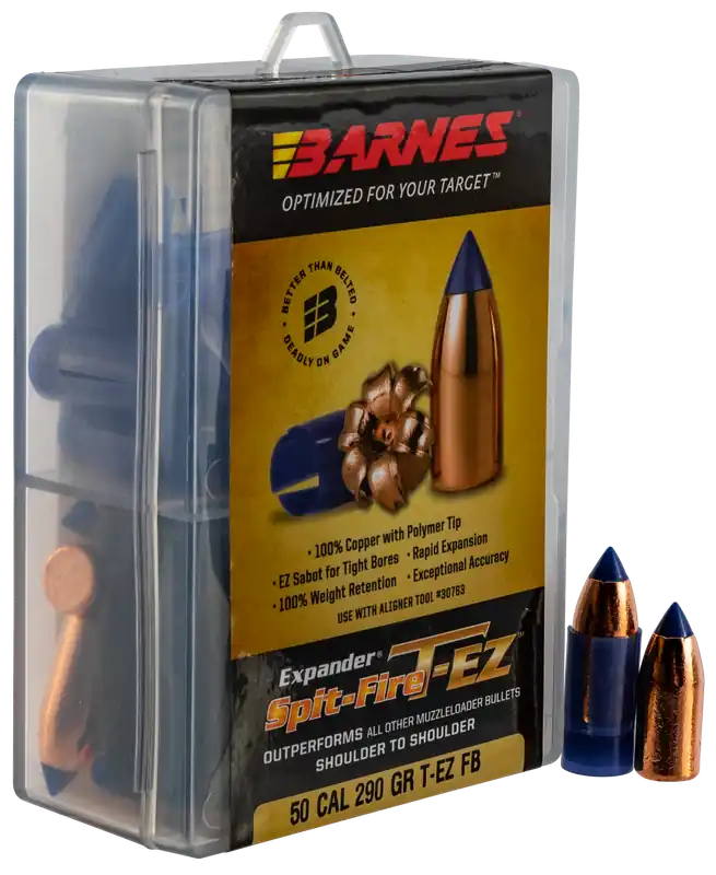 Barnes Bullets Spit-Fire T-EZ .50 Cal 290gr Polymer Tip Muzzleloader Bullets, 15ct 30592