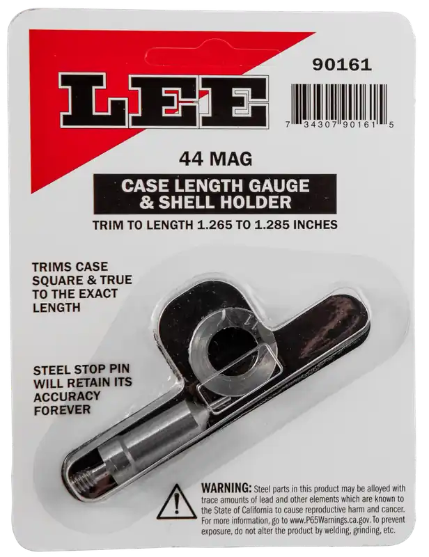 Lee Case Length Gauge & Shell Holder for .44 Remington Magnum Brass Trimming 90161