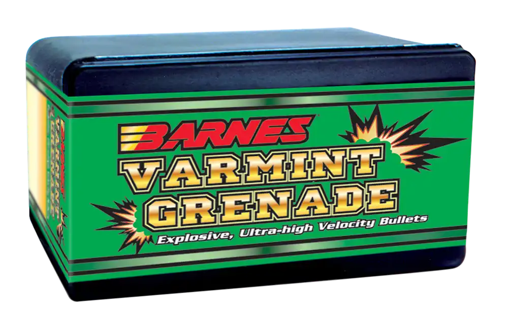 Barnes Bullets Varmint Grenade .22 Cal .224 36gr Flat Base Hollow Point Bullets 100/Box 30171