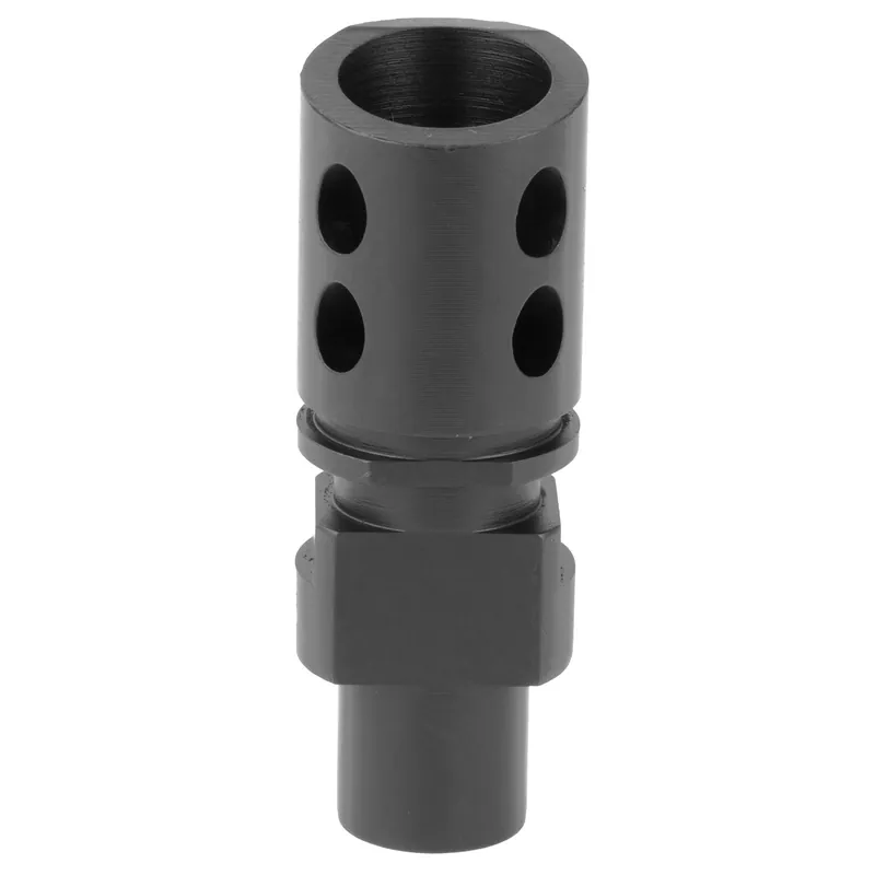 CMMG FNH P90 Style Flash Hider, M12x1 Left-Hand Threads, Matte Black Steel 57DA5BE