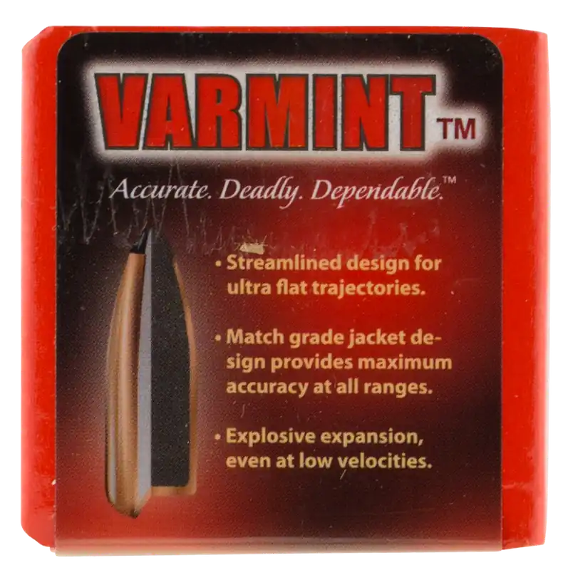 Hornady Traditional Varmint Spire Point SX .224 50 Grain Rifle Bullets 100/Box 2240