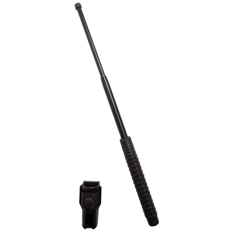 Caliber Gourmet UZI 21-inch Expandable Baton with Rubber Grip and Holster, Hardened Steel UZI-EXB-21H