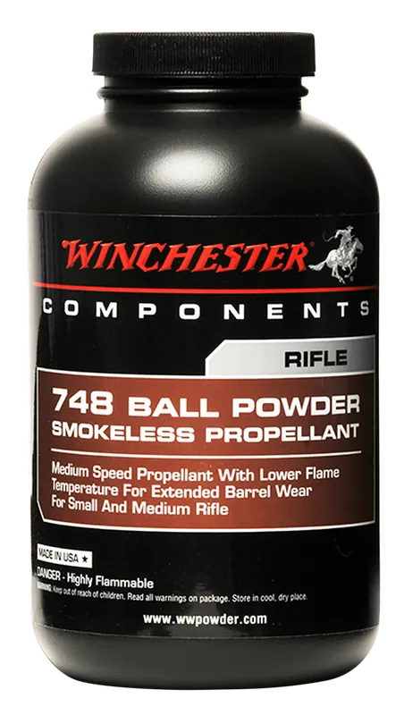 Winchester Powder 748 Ball Smokeless Rifle Powder for .223 Rem & More, 1 lb Bottle 7481
