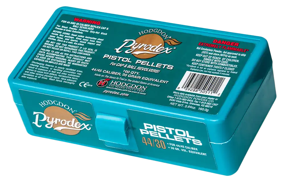 Hodgdon Pyrodex Pistol Pellets .44/.45 Cal 30 Grain Volume Equivalent, 100 Count RP4430