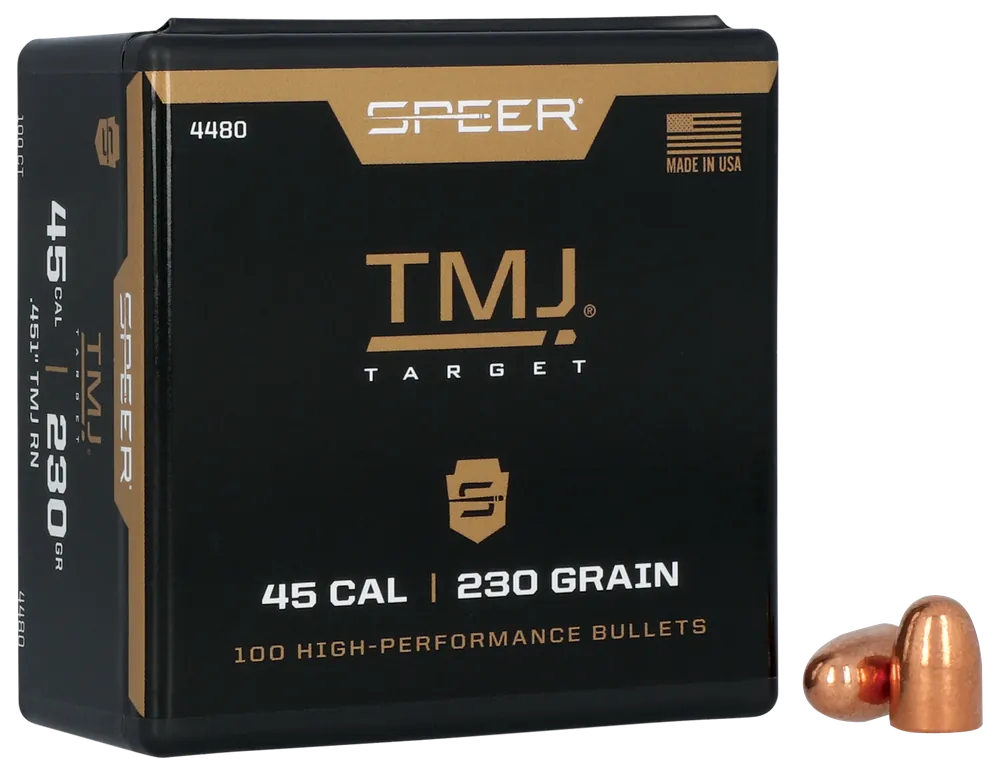Speer Ammo TMJ Handgun Bullets .45 Cal .451 230gr Total Metal Jacket Round Nose 4480