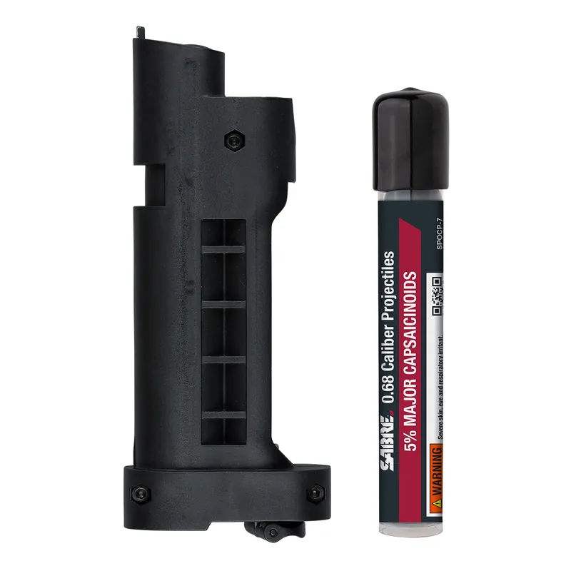 Sabre Compact Pistol Spare Magazine & 7 Live Pepper Powder Projectiles Refill Kit SL-MAG-P1C-7
