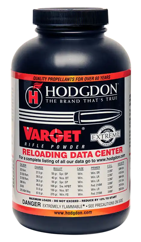 Hodgdon Varget Extreme Extruded Smokeless Rifle Powder, Temperature Stable, 1 lb Can VAR1
