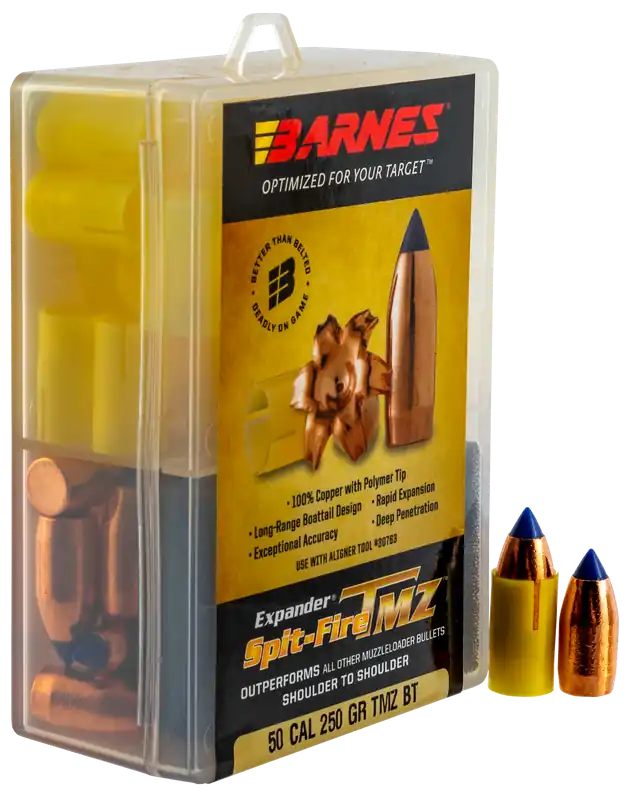 Barnes Bullets Spit-Fire TMZ .50 Cal 250gr Polymer Tip Muzzleloader Bullets 24/Box 30598