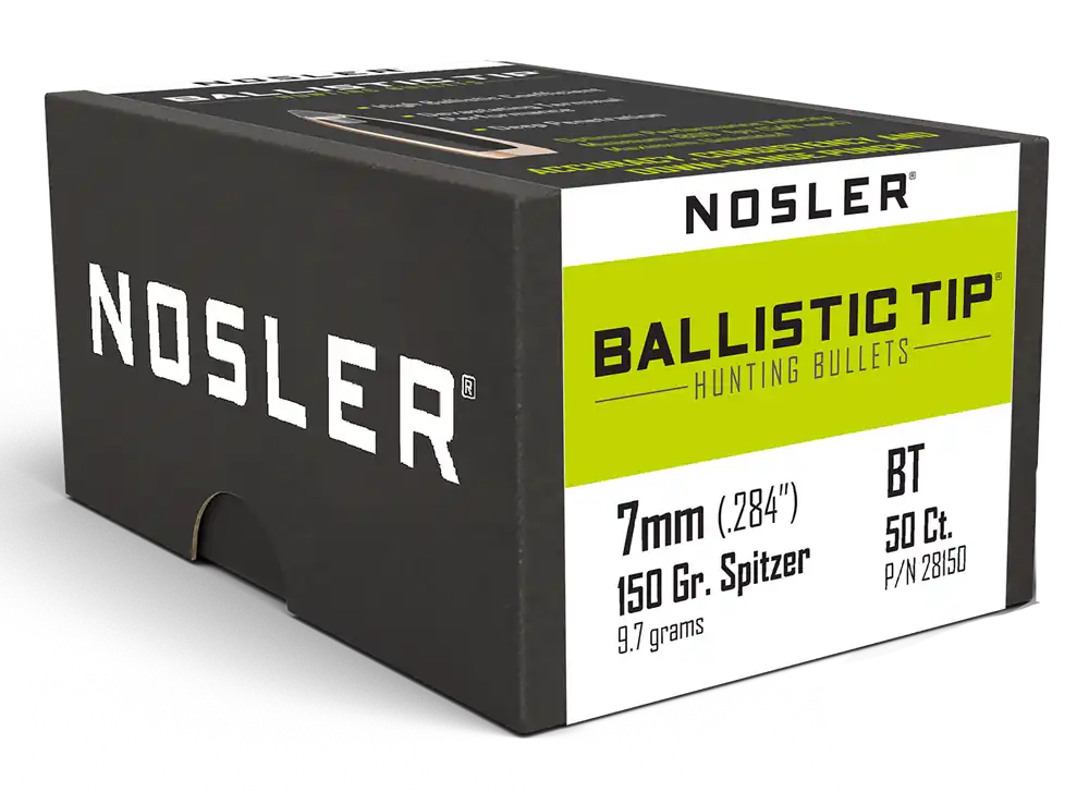 Nosler Ballistic Tip Hunting Bullets 7mm (.284) 150gr Spitzer Polymer Tip 50ct 28150