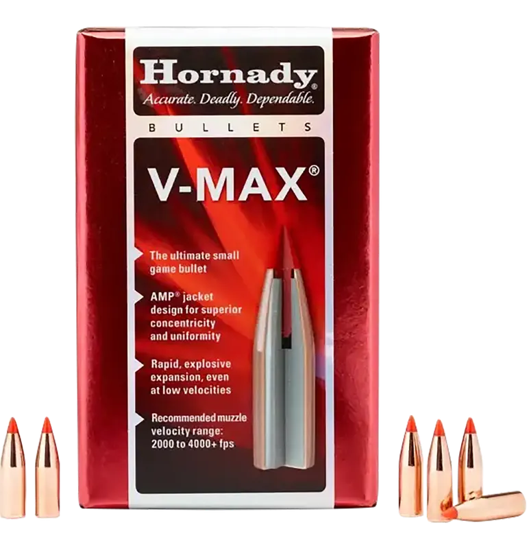 Hornady V-MAX 6.8mm/.277 110gr Polymer Tip Bullets w/ Cannelure 100/Box 22721