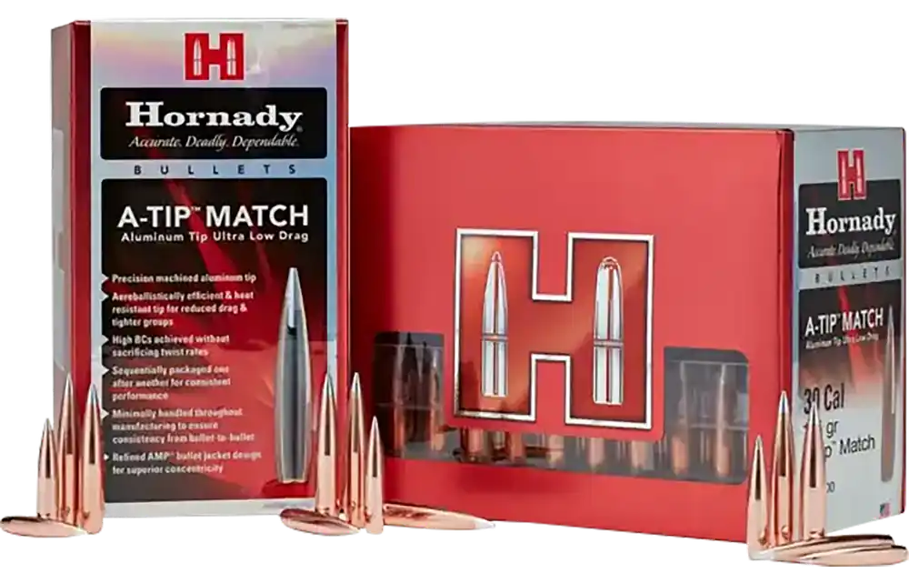Hornady A-Tip Match 7mm .284 166 Grain Aluminum Tip Rifle Bullets 100/Box 2836