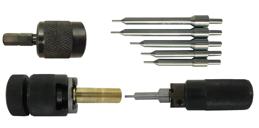 Lyman E-Zee Trim Hand Case Trimming System Rifle Set w/ 5 Caliber Pilots & Drill Adapter 7821891