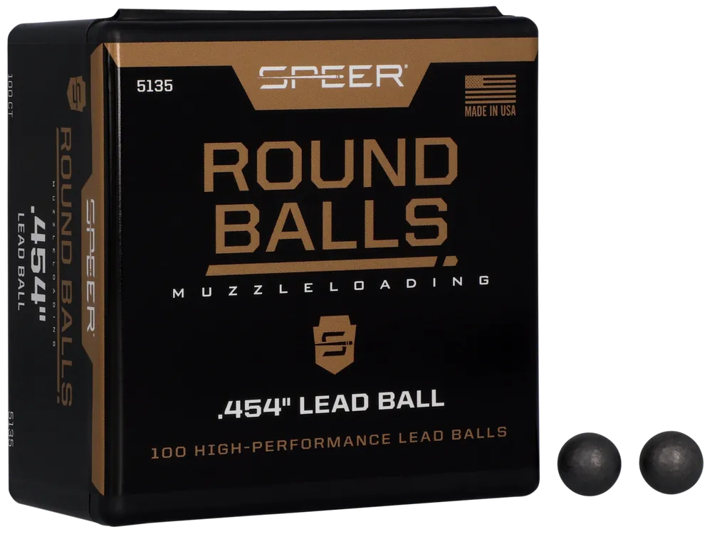 Speer Ammo Lead Round Balls .454 Diameter 44 Caliber 140 Grain 100 Count 5135
