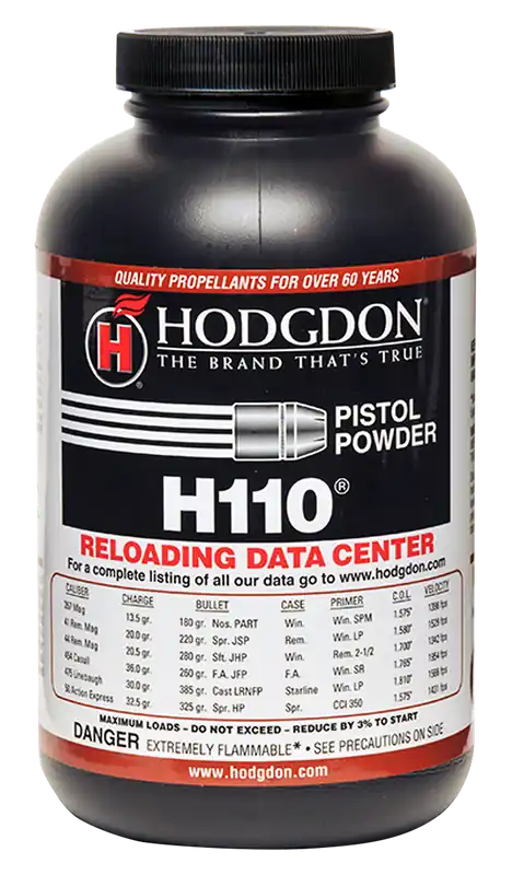 Hodgdon H110 Spherical Smokeless Powder for Pistol & .410 Bore Shotshell, 1 lb Canister 1101