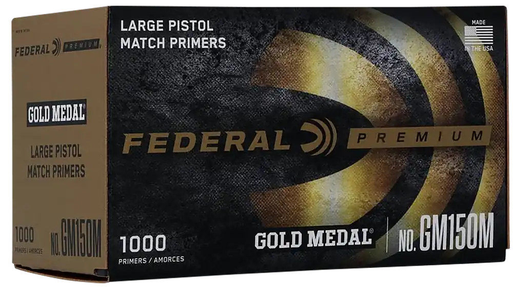 Federal Gold Medal Premium Large Pistol Match Primers, 1000 Count Box GM150M