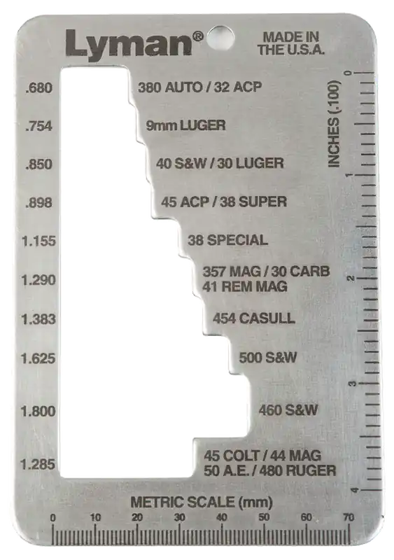 Lyman E-Zee Case Length Gauge II for Pistol & Revolver Brass Sorting, 7832217