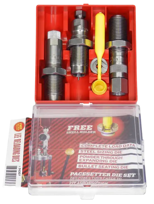 Lee Precision Steel 3-Die Pistol Reloading Die Set for .50 Action Express with Shell Holder 90329