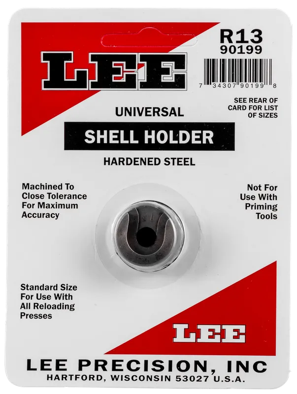 Lee Universal Shell Holder 13R for .45 Auto Rim, Hardened Steel, Fits Most Presses 90199