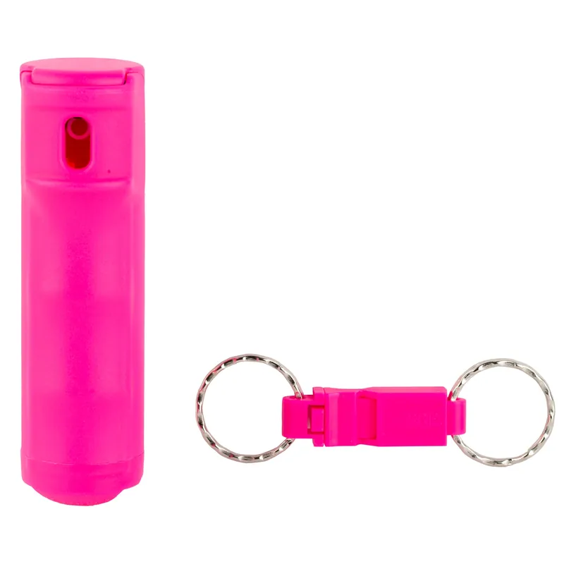 Sabre Pepper Gel Keychain Spray with Quick Release Whistle, 0.54 oz Pink, F15-PUSG-W2
