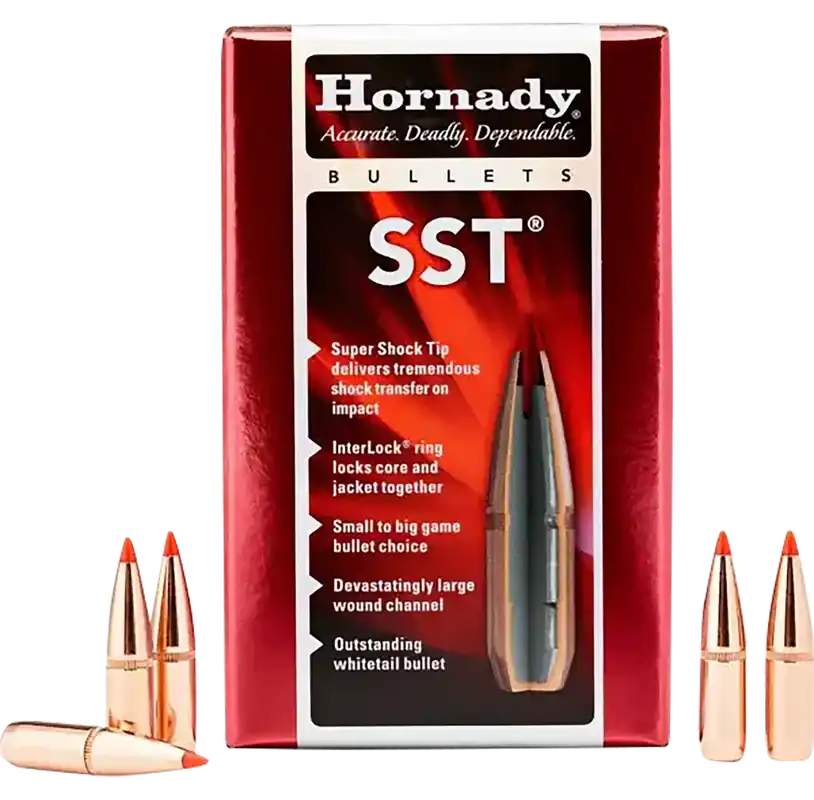 Hornady SST .257 117gr Super Shock Tip Boat-Tail Rifle Bullets, 100 Count Box 25522