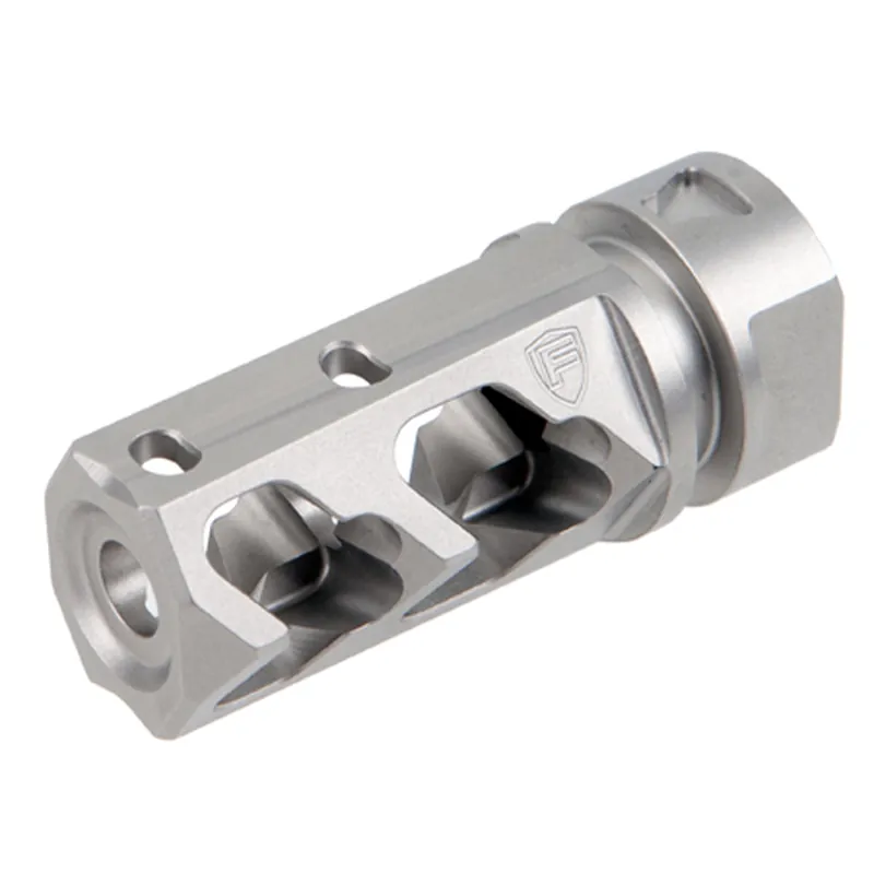 Fortis Manufacturing 5.56 Muzzle Brake, 303 Stainless Steel Bead Blasted 1/2x28, 556-MB-SS