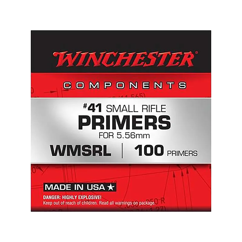 Winchester Ammo 41 Small Rifle 5.56 NATO-Spec Military Primers, 1000 Count WMSRL