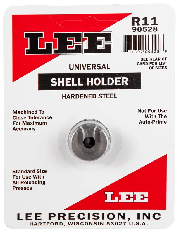 Lee Precision Universal Shell Holder 11R for Reloading Presses, Hardened Steel, 90528