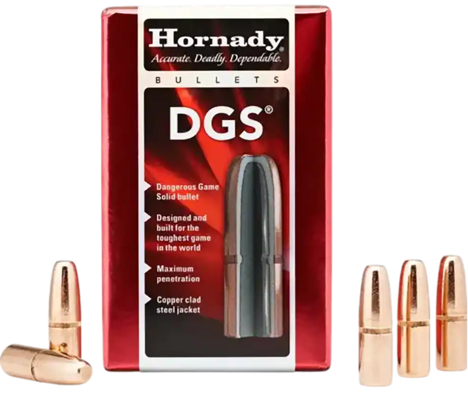 Hornady DGS Dangerous Game Solid Bullets 9.3mm/.366 300 Grain Flat Nose, Box of 50 3565