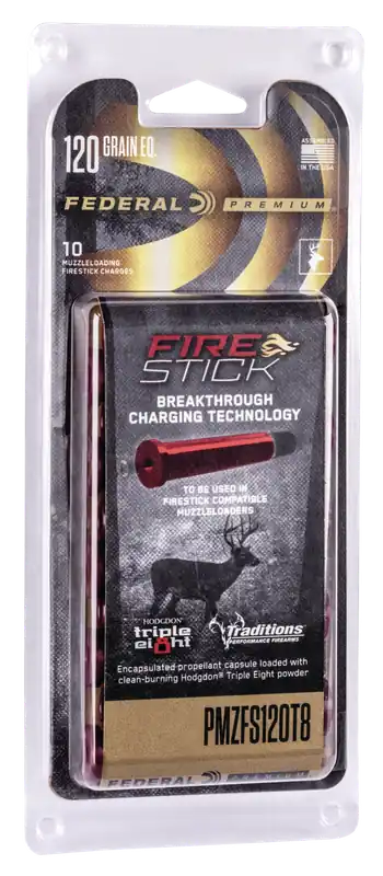 Federal Premium FireStick .50 Cal 120-Grain Equivalent Muzzleloader Charges 10-Pack PMZFS120T8