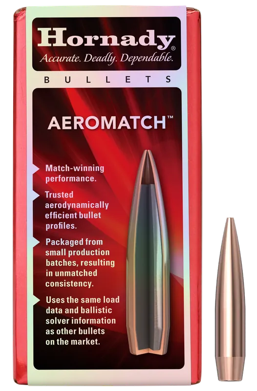 Hornady AeroMatch .308 175gr HPBT Match Bullets, 100 Count Reloading Projectiles 30719