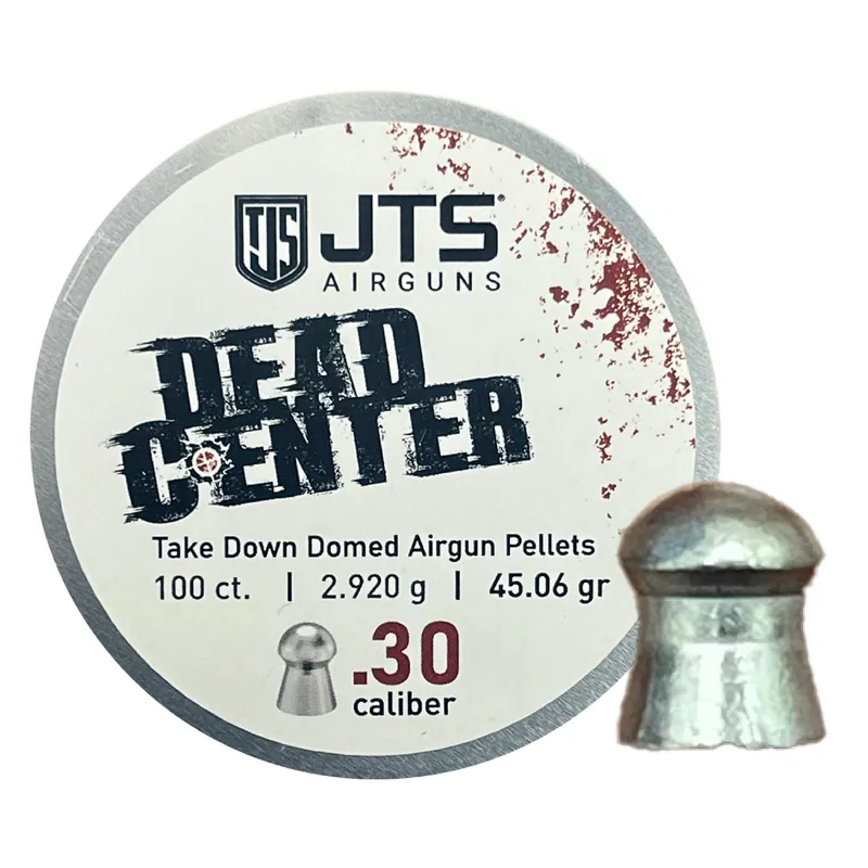 JTS Group Dead Center .30 Caliber 45.06 Grain Domed Airgun Pellets, 100 Count Tin JAC117