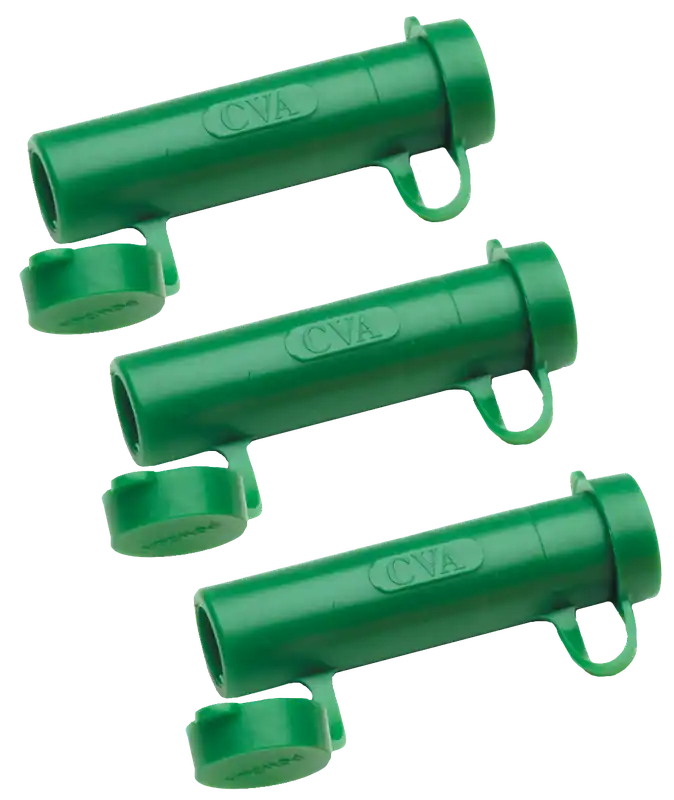 CVA Rapid Loader Speed Loader Tubes for .50 Cal Muzzleloaders, Green Plastic 3-Pack AC1556A
