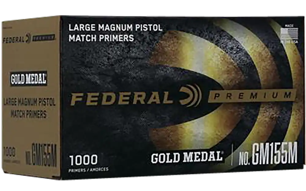 Federal Gold Medal Premium Large Magnum Pistol Match Primers, 1000-Count Brick (5/Case) GM155M