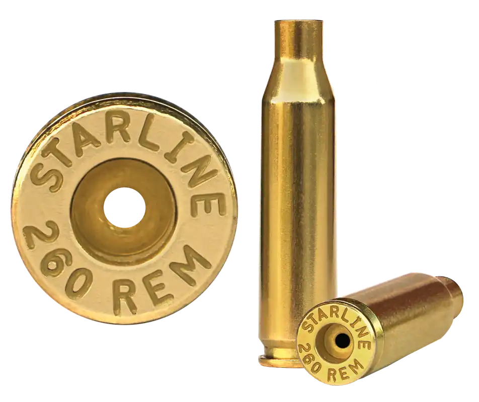 Starline Brass .260 Remington Unprimed Rifle Brass Cases, 50/Bag Reloading Components 260REMEUP50