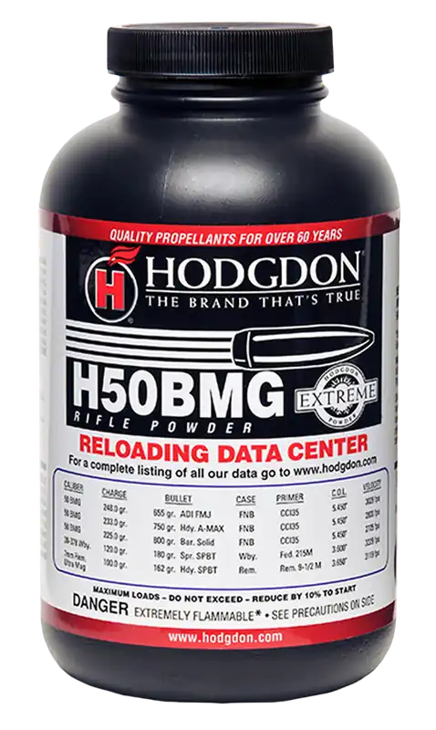 Hodgdon H50BMG Extreme Extruded Rifle Powder, Clean Burning Temp Stable 1 lb Canister 50MG1